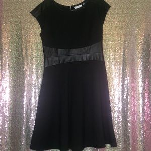 Black and leather Dress
